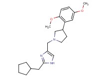 2-(cyclopentylmethyl)-4-{[3-(2,5-dimethoxyphenyl)-1-pyrrolidinyl]methyl}-1H-imidazole