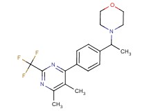 4-(1-{4-[5,6-dimethyl-2-(trifluoromethyl)pyrimidin-4-yl]phenyl}ethyl)morpholine