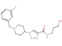 1-[1-(3-fluorobenzyl)-4-piperidinyl]-N-(3-hydroxypropyl)-1H-1,2,3-triazole-4-carboxamide