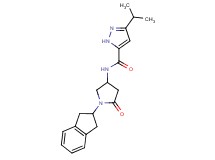 N-[1-(2,3-dihydro-1H-inden-2-yl)-5-oxopyrrolidin-3-yl]-3-isopropyl-1H-pyrazole-5-carboxamide