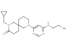 2-(cyclopropylmethyl)-8-{6-[(2-hydroxyethyl)amino]-4-pyrimidinyl}-2,8-diazaspiro[5.5]undecan-3-one