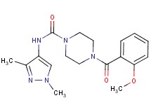 N-(1,3-dimethyl-1H-pyrazol-4-yl)-4-(2-methoxybenzoyl)piperazine-1-carboxamide