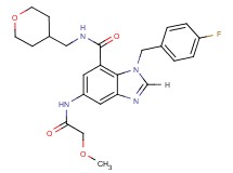 1-(4-fluorobenzyl)-5-[(methoxyacetyl)amino]-N-(tetrahydro-2H-pyran-4-ylmethyl)-1H-benzimidazole-7-carboxamide