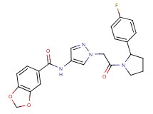N-(1-{2-[2-(4-fluorophenyl)-1-pyrrolidinyl]-2-oxoethyl}-1H-pyrazol-4-yl)-1,3-benzodioxole-5-carboxamide