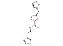 N-[2-(1H-imidazol-4-yl)ethyl]-5-(1H-pyrazol-1-ylmethyl)-2-furamide