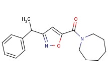 1-{[3-(1-phenylethyl)-5-isoxazolyl]carbonyl}azepane
