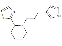 1-[3-(1H-pyrazol-4-yl)propyl]-2-(1,3-thiazol-2-yl)piperidine trifluoroacetate