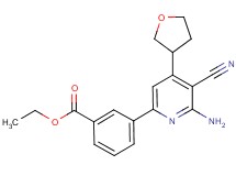 ethyl 3-[6-amino-5-cyano-4-(tetrahydrofuran-3-yl)pyridin-2-yl]benzoate