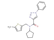 N-cyclopentyl-N-[(5-methyl-2-thienyl)methyl]-1-phenyl-1H-1,2,3-triazole-4-carboxamide