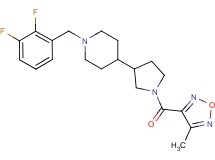 1-(2,3-difluorobenzyl)-4-{1-[(4-methyl-1,2,5-oxadiazol-3-yl)carbonyl]-3-pyrrolidinyl}piperidine