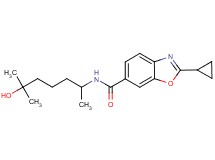 2-cyclopropyl-N-(5-hydroxy-1,5-dimethylhexyl)-1,3-benzoxazole-6-carboxamide
