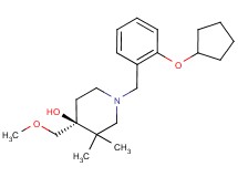 (4S*)-1-[2-(cyclopentyloxy)benzyl]-4-(methoxymethyl)-3,3-dimethylpiperidin-4-ol