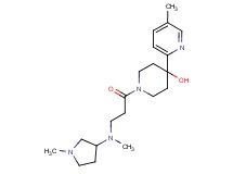 1-[N-methyl-N-(1-methylpyrrolidin-3-yl)-beta-alanyl]-4-(5-methylpyridin-2-yl)piperidin-4-ol