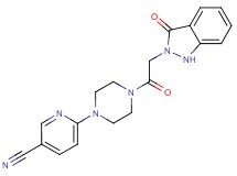 6-{4-[(3-oxo-1,3-dihydro-2H-indazol-2-yl)acetyl]piperazin-1-yl}nicotinonitrile