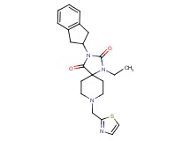 3-(2,3-dihydro-1H-inden-2-yl)-1-ethyl-8-(1,3-thiazol-2-ylmethyl)-1,3,8-triazaspiro[4.5]decane-2,4-dione
