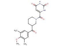 6-{[3-(4-methoxy-3,5-dimethylbenzoyl)piperidin-1-yl]carbonyl}pyrimidine-2,4(1H,3H)-dione