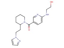 2-{[5-({2-[2-(1H-pyrazol-1-yl)ethyl]piperidin-1-yl}carbonyl)pyridin-2-yl]amino}ethanol