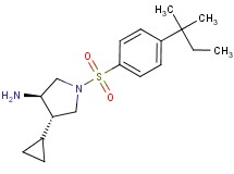 (3R*,4S*)-4-cyclopropyl-1-{[4-(1,1-dimethylpropyl)phenyl]sulfonyl}pyrrolidin-3-amine
