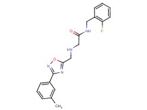 N-(2-fluorobenzyl)-2-({[3-(3-methylphenyl)-1,2,4-oxadiazol-5-yl]methyl}amino)acetamide