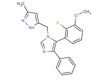 5-{[5-(2-fluoro-3-methoxyphenyl)-4-phenyl-1H-imidazol-1-yl]methyl}-3-methyl-1H-pyrazole