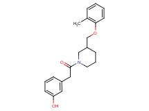 3-(2-{3-[(2-methylphenoxy)methyl]-1-piperidinyl}-2-oxoethyl)phenol