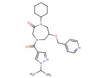 1-cyclohexyl-4-[(1-isopropyl-1H-pyrazol-4-yl)carbonyl]-6-(4-pyridinylmethoxy)-1,4-diazepan-2-one