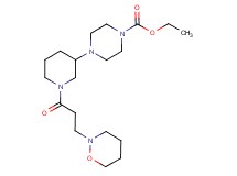 ethyl 4-{1-[3-(1,2-oxazinan-2-yl)propanoyl]-3-piperidinyl}-1-piperazinecarboxylate