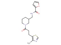 N-({1-[3-(4-methyl-1,3-thiazol-5-yl)propanoyl]-3-piperidinyl}methyl)-2-furamide
