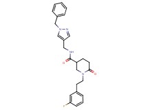 N-[(1-benzyl-1H-pyrazol-4-yl)methyl]-1-[2-(3-fluorophenyl)ethyl]-6-oxo-3-piperidinecarboxamide