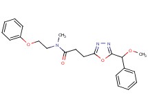3-{5-[methoxy(phenyl)methyl]-1,3,4-oxadiazol-2-yl}-N-methyl-N-(2-phenoxyethyl)propanamide