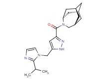 (1R*,3s,6r,8S*)-4-({5-[(2-isopropyl-1H-imidazol-1-yl)methyl]-1H-pyrazol-3-yl}carbonyl)-4-azatricyclo[4.3.1.1~3,8~]undecane