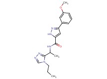 3-(3-methoxyphenyl)-N-[1-(4-propyl-4H-1,2,4-triazol-3-yl)ethyl]-1H-pyrazole-5-carboxamide