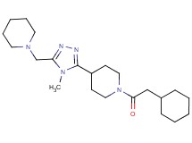 1-(cyclohexylacetyl)-4-[4-methyl-5-(piperidin-1-ylmethyl)-4H-1,2,4-triazol-3-yl]piperidine
