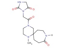 3-[2-(1-methyl-10-oxo-1,4,9-triazaspiro[5.6]dodec-4-yl)-2-oxoethyl]-2,4-imidazolidinedione