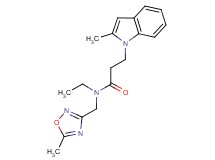 N-ethyl-3-(2-methyl-1H-indol-1-yl)-N-[(5-methyl-1,2,4-oxadiazol-3-yl)methyl]propanamide