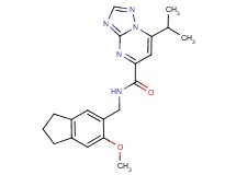 7-isopropyl-N-[(6-methoxy-2,3-dihydro-1H-inden-5-yl)methyl][1,2,4]triazolo[1,5-a]pyrimidine-5-carboxamide