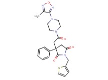 3-{2-[4-(4-methyl-1,2,5-oxadiazol-3-yl)-1-piperazinyl]-2-oxoethyl}-3-phenyl-1-(2-thienylmethyl)-2,5-pyrrolidinedione