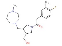 {(3R*,4R*)-1-[(4-fluoro-3-methylphenyl)acetyl]-4-[(4-methyl-1,4-diazepan-1-yl)methyl]pyrrolidin-3-yl}methanol