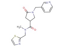 N-methyl-5-oxo-1-(3-pyridinylmethyl)-N-(1,3-thiazol-2-ylmethyl)-3-pyrrolidinecarboxamide