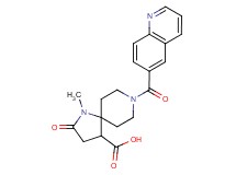1-methyl-2-oxo-8-(quinolin-6-ylcarbonyl)-1,8-diazaspiro[4.5]decane-4-carboxylic acid