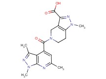 1-methyl-5-[(1,3,6-trimethyl-1H-pyrazolo[3,4-b]pyridin-4-yl)carbonyl]-4,5,6,7-tetrahydro-1H-pyrazolo[4,3-c]pyridine-3-carboxylic acid