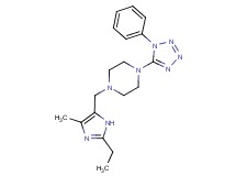1-[(2-ethyl-4-methyl-1H-imidazol-5-yl)methyl]-4-(1-phenyl-1H-tetrazol-5-yl)piperazine