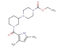 ethyl 4-{1-[(3,5-dimethyl-1H-pyrrol-2-yl)carbonyl]-3-piperidinyl}-1-piperazinecarboxylate