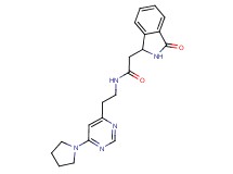 2-(3-oxo-2,3-dihydro-1H-isoindol-1-yl)-N-{2-[6-(1-pyrrolidinyl)-4-pyrimidinyl]ethyl}acetamide