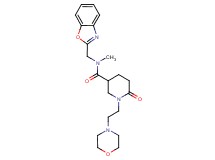 N-(1,3-benzoxazol-2-ylmethyl)-N-methyl-1-[2-(4-morpholinyl)ethyl]-6-oxo-3-piperidinecarboxamide