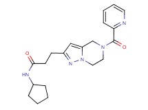 N-cyclopentyl-3-[5-(2-pyridinylcarbonyl)-4,5,6,7-tetrahydropyrazolo[1,5-a]pyrazin-2-yl]propanamide