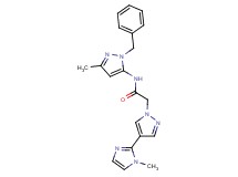 N-(1-benzyl-3-methyl-1H-pyrazol-5-yl)-2-[4-(1-methyl-1H-imidazol-2-yl)-1H-pyrazol-1-yl]acetamide