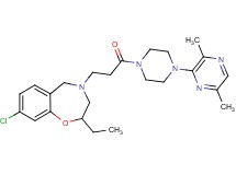 8-chloro-4-{3-[4-(3,6-dimethyl-2-pyrazinyl)-1-piperazinyl]-3-oxopropyl}-2-ethyl-2,3,4,5-tetrahydro-1,4-benzoxazepine