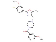 1-{[2-(4-fluoro-3-methoxyphenyl)-5-methyl-1,3-oxazol-4-yl]methyl}-4-(3-methoxybenzoyl)piperazine
