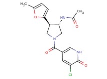 N-[(3S*,4R*)-1-[(5-chloro-6-oxo-1,6-dihydropyridin-3-yl)carbonyl]-4-(5-methyl-2-furyl)pyrrolidin-3-yl]acetamide